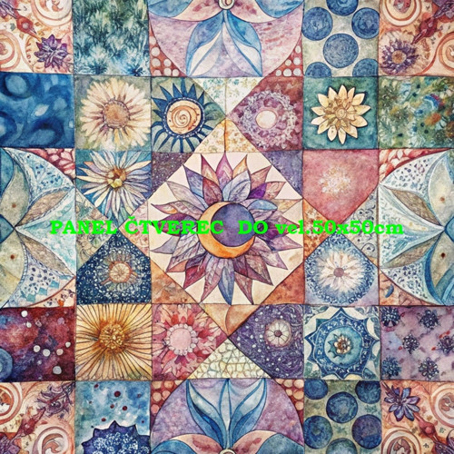 Bavlněný panel - varianty velikostí / 10 x 10cm