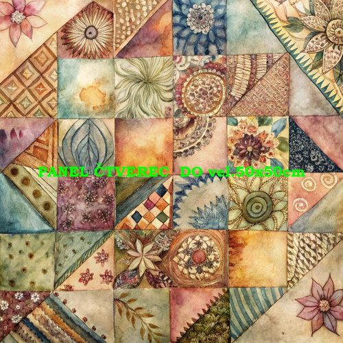 Bavlněný panel - varianty velikostí / 10 x 10cm