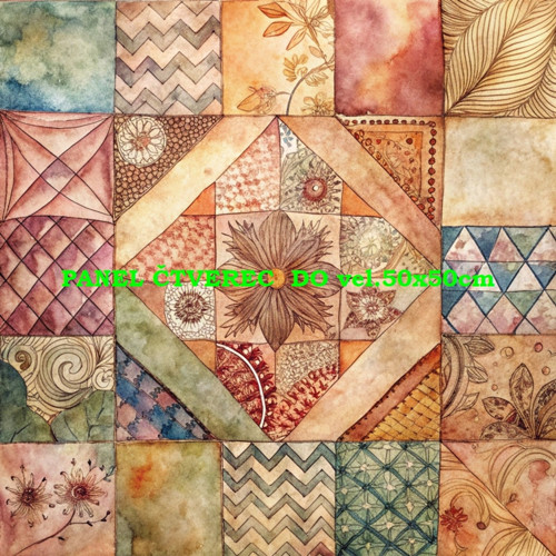 Bavlněný panel - varianty velikostí / 10 x 10cm