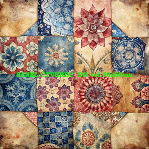 Bavlněný panel - varianty velikostí / 10 x 10cm