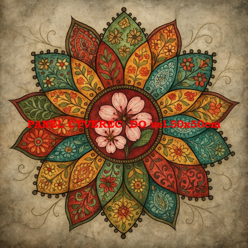 Bavlněný panel - varianty velikostí / 10 x 10cm