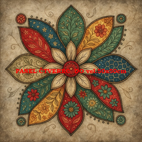 Bavlněný panel - varianty velikostí / 10 x 10cm