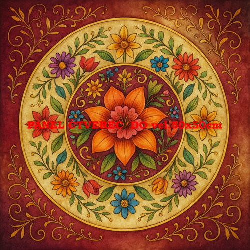 Bavlněný panel - varianty velikostí / 10 x 10cm