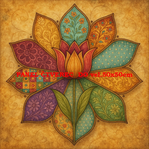 Bavlněný panel - varianty velikostí / 10 x 10cm