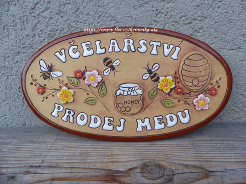 Včelařský kachel oválný č. 10 / SKLADEM