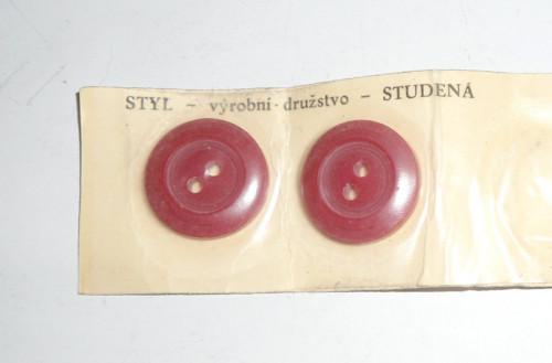 3x KNOFLÍKY originál karta • STYL v.d. Studená