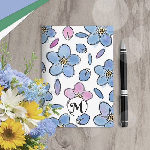 Slovníček floral watercolour 2 - pomněnky