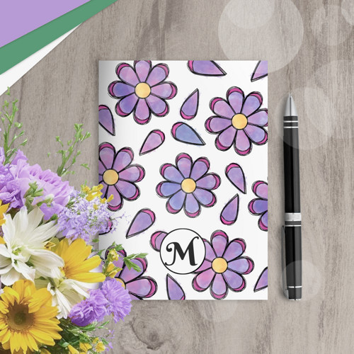 Slovníček floral watercolour 2 - fialky