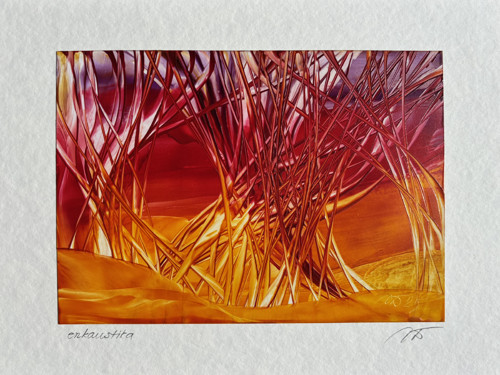 Enkaustika Tráva tančí 14,8 x 21 cm