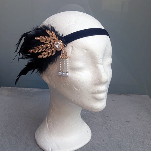 Great Gatsby Black Crystal ... čelenka