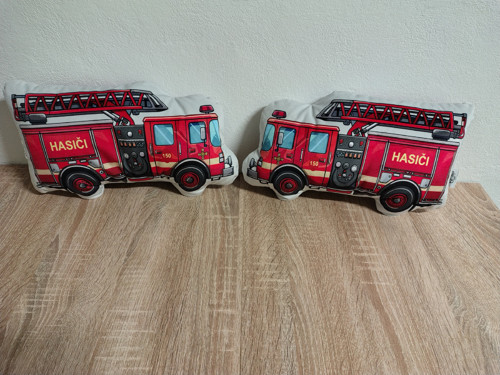 Hasičské auto - 3D polštář