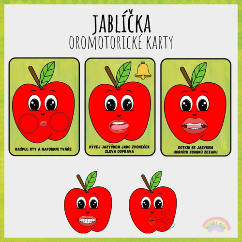 Jablíčka, oromotorické karty
