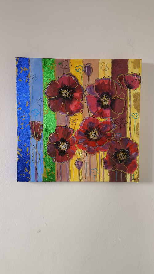 Vlčí máky 50×50 cm