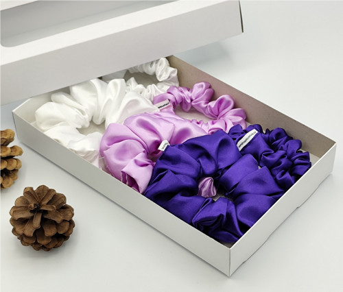 Dárková sada fialová - 6 scrunchies