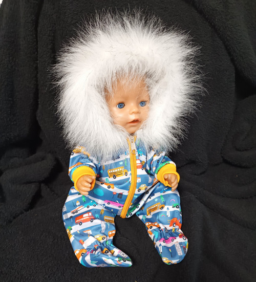 Softshellová kombinéza Baby Born 43cm - Auta