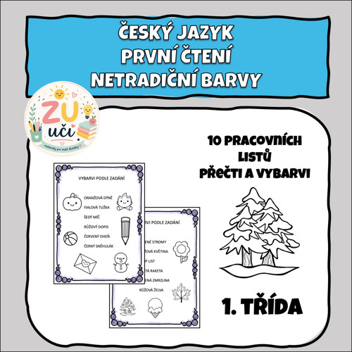 První čtení - Přečti a vybarvi — foto 1