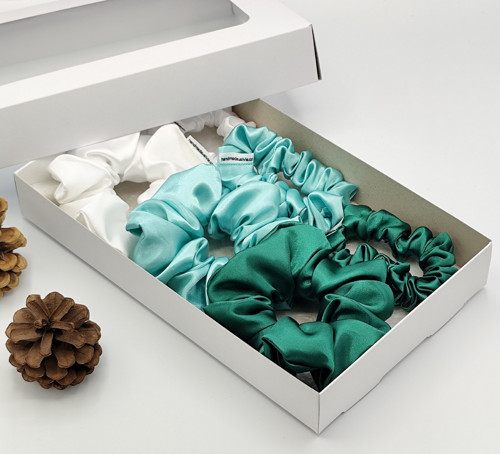Dárková sada zelená - 6 scrunchies — foto 1