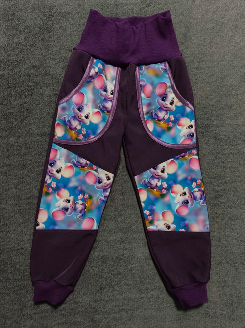 Zimní softshellové kalhoty vel. 98