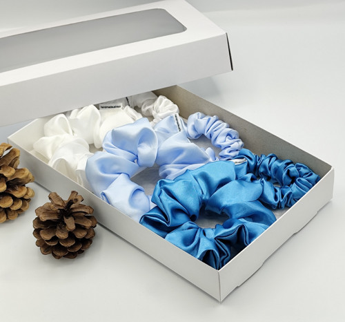 Dárková sada modrá - 6 scrunchies — foto 1