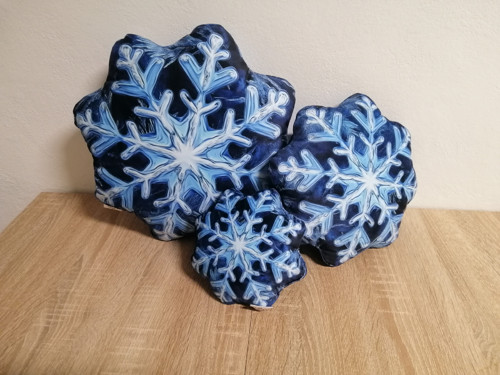 Vločka - 3D polštář