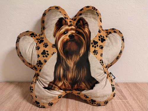 Zlatý yorkšír tlapka- 3D polštář