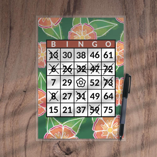 Bingo Floral watercolour 3 oranžády