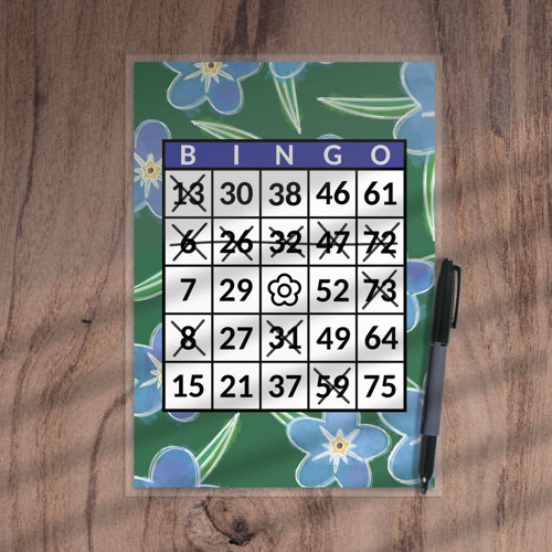 Bingo Floral watercolour 3 pomněnky