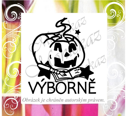 Výborně, halloween 1923. Razítko.