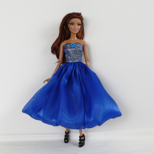 Barbie - krátké společenské šaty modré