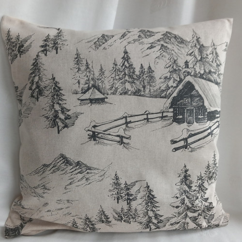 Povlak na polštář 45x45 - ZIMNÍ KRAJINA NA REŽNÉ