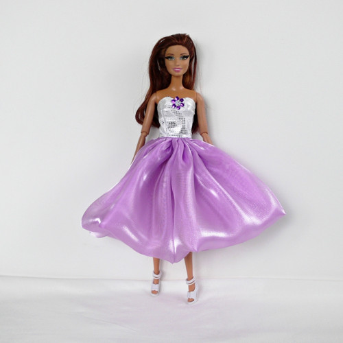 Barbie - krátké společenské šaty šeříkové