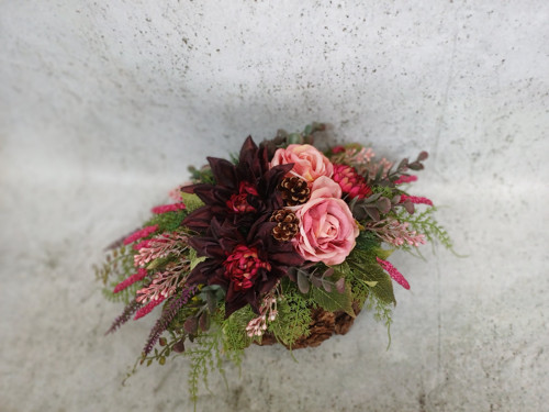 Plát s růžemi a astrami — foto 1