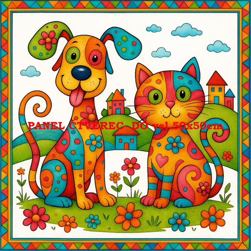 Bavlněný panel 10x10 cm