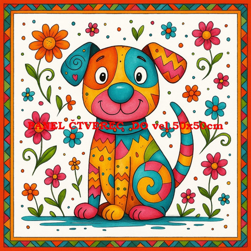 Bavlněný panel 10x10 cm