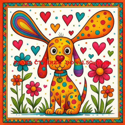 Bavlněný panel 10x10 cm