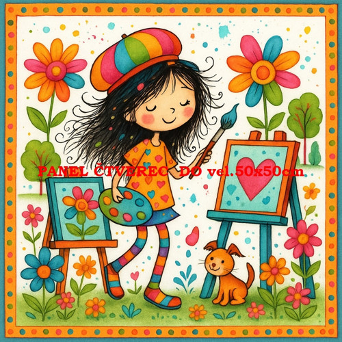 Bavlněný panel 10x10 cm