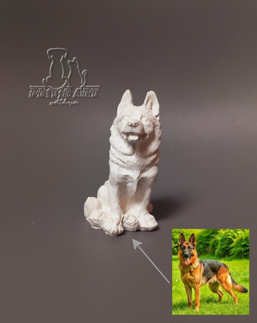 Podle Vaší fotografie - Vlčák sedící