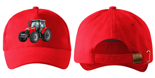 Kšiltovka s traktorem Massey Ferguson 6713R red
