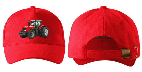 Kšiltovka s traktorem Massey Ferguson 8670 červená