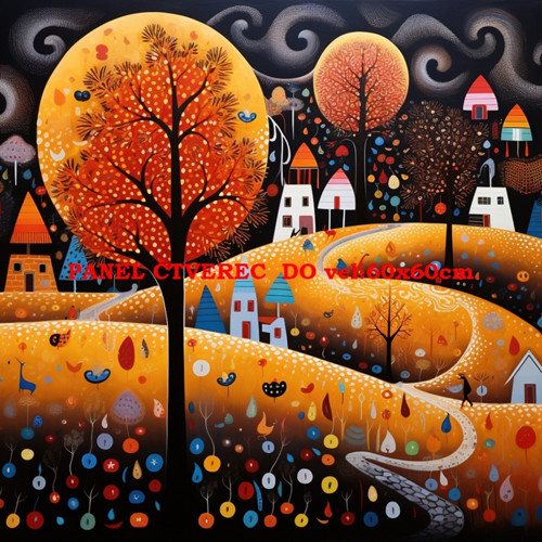 Bavlněný panel 25x25 cm - skladem