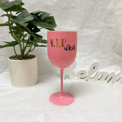 Plastová sklenička “V.I.Pička” růžová