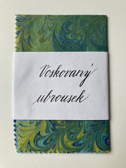 Mramorovaný voskovaný ubrousek — foto 1