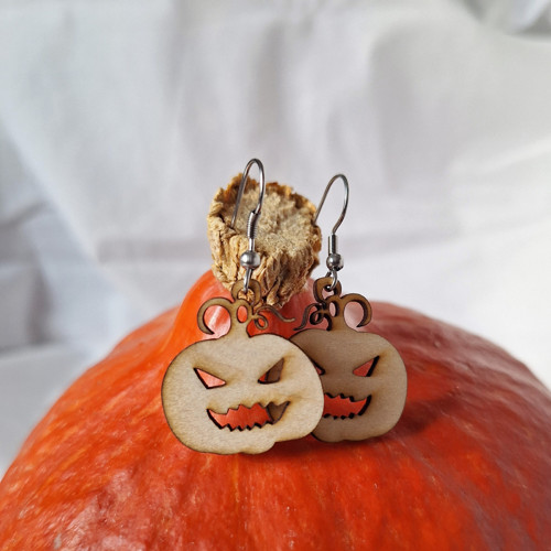 Náušnice Úsměv s Halloween "Dýně"