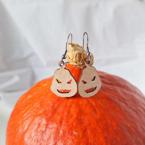 Náušnice Úsměv s Halloween "Dýně"