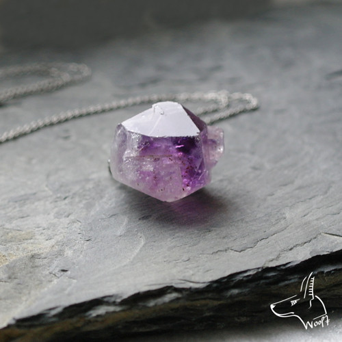 Ametystový náhrdelník - rough crystal — foto 1