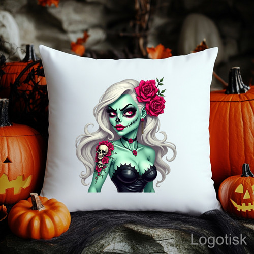 Polštář potisk DÍVKA ZOMBIE — foto 1
