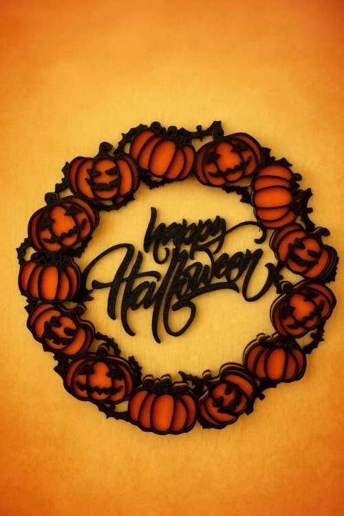 Halloweenský 3D věnec