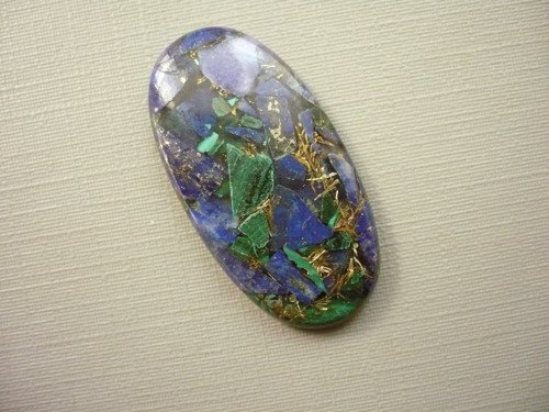Kabošon - azurit 33 mm, č.9f