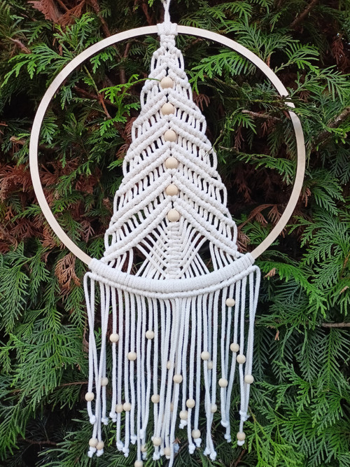 Vánoční stromeček, macrame