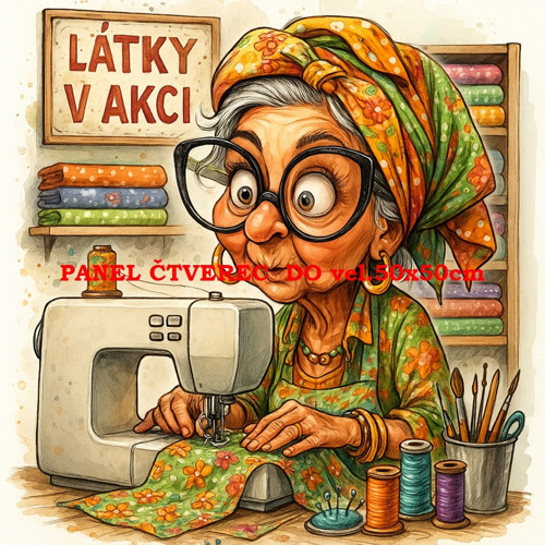Bavlněný panel 10x10 cm
